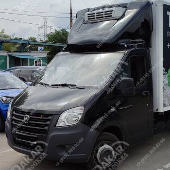 Спойлер на Газель Некст 2,25м черный с вырезом под рефрижератор Спойлер на Газель Некст 2,25м черный с вырезом под рефрижератор