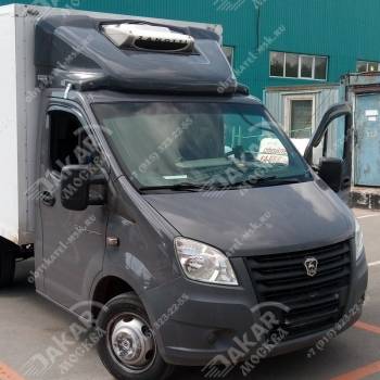 Спойлер на Газель Некст фургон 1,9м цвет Шторм с вырезом под рефрижератор Спойлер на Газель Некст фургон 1,9м цвет Шторм с вырезом под рефрижератор